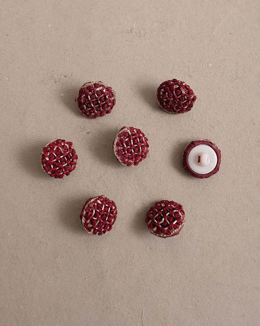 French Knot Hand Embroiderd Button ( Single Piece ) - Fabriclore.com