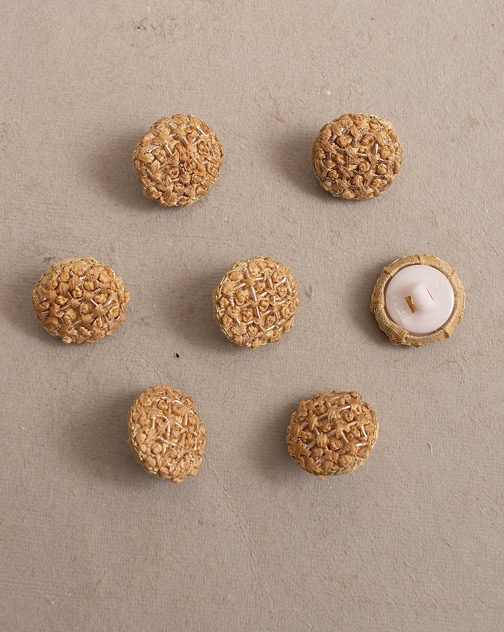 French Knot Hand Embroiderd Button ( Single Piece ) - Fabriclore.com