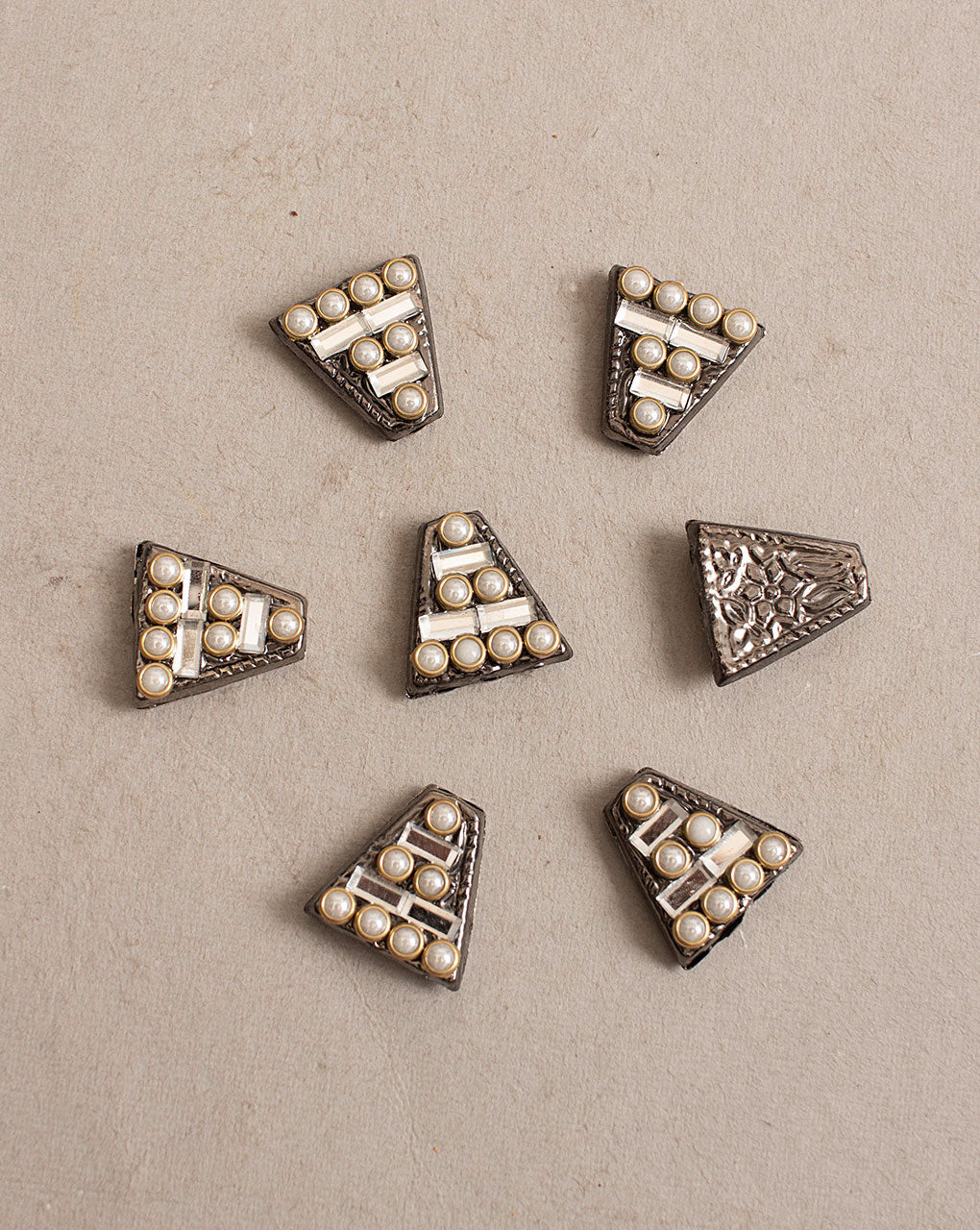 Handcrafted Embellished Metal Button ( Single Piece ) - Fabriclore.com