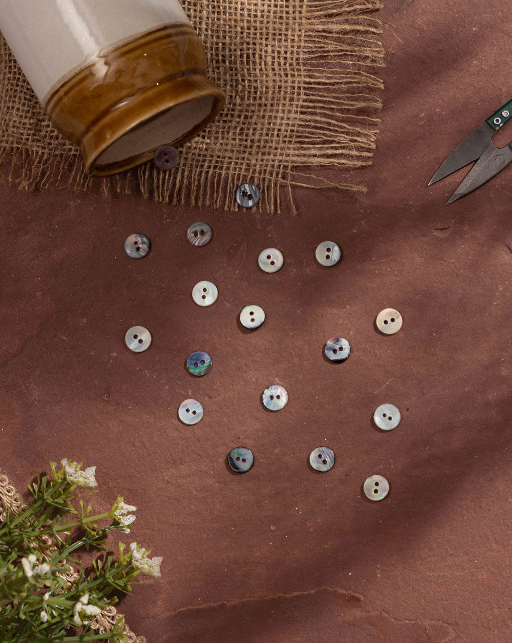 Natural Shell Handmade Buttons ( Set Of 6 ) - Fabriclore.com