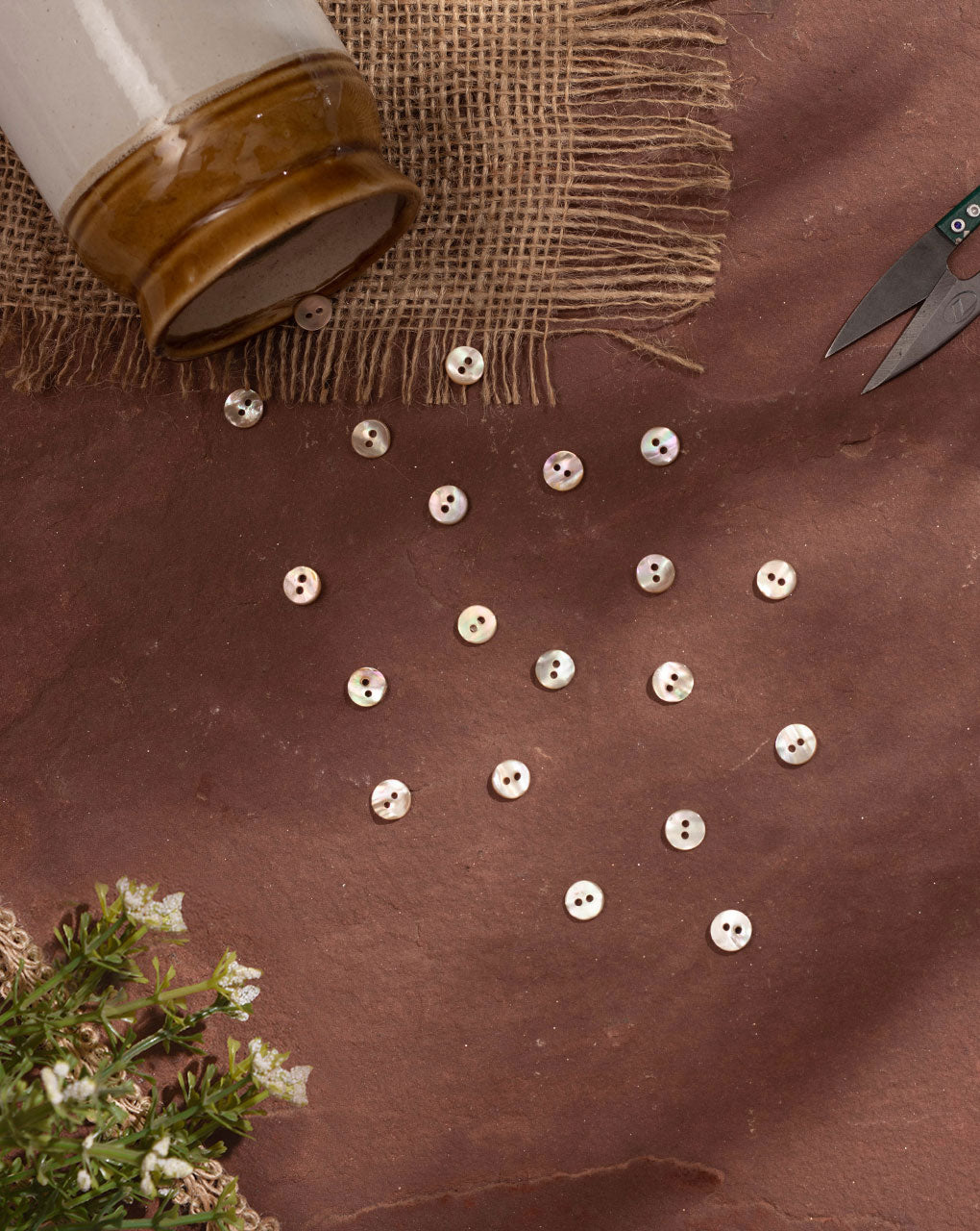 Natural Shell Handmade Buttons ( Set Of 6 ) - Fabriclore.com