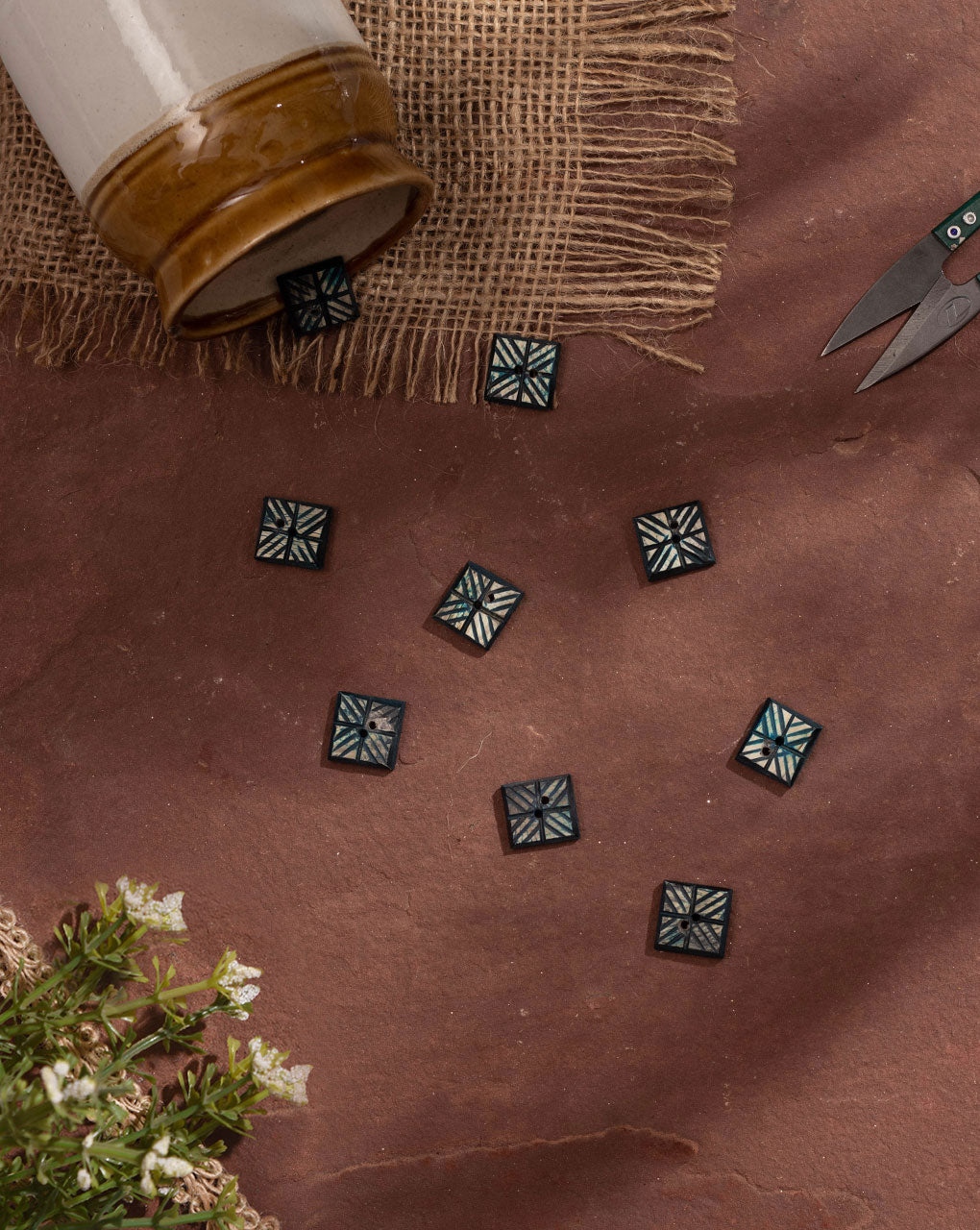Engraved Horn Buttons ( Set Of 6 ) - Fabriclore.com