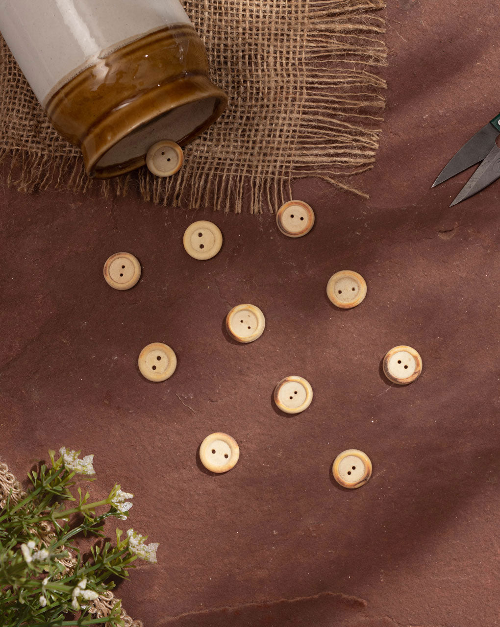 Handmade Bone Buttons ( Set Of 6 ) - Fabriclore.com