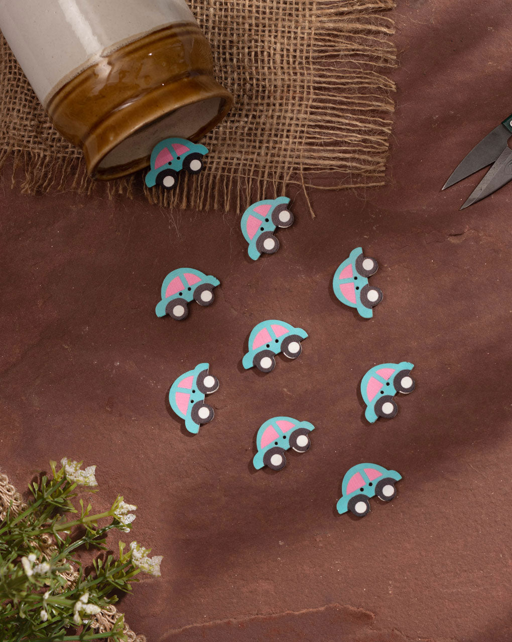 Wooden Button ( Set Of 4 ) - Fabriclore.com