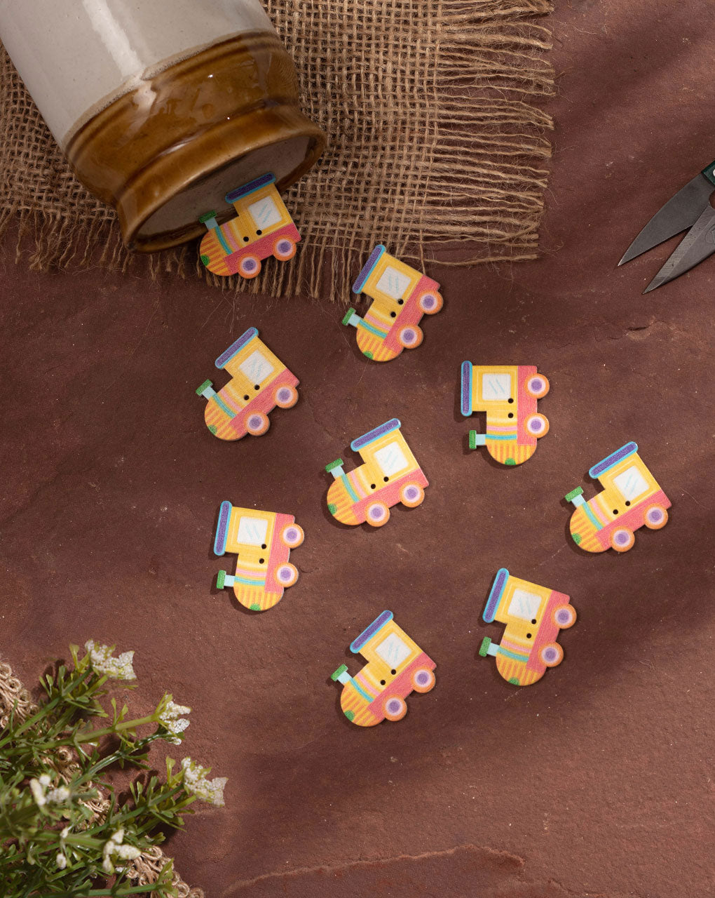 Wooden Button ( Set Of 4 ) - Fabriclore.com