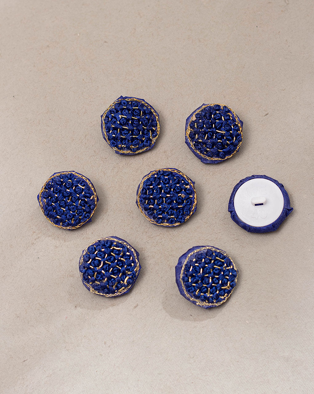 French Knot Hand Embroiderd Button - Fabriclore.com