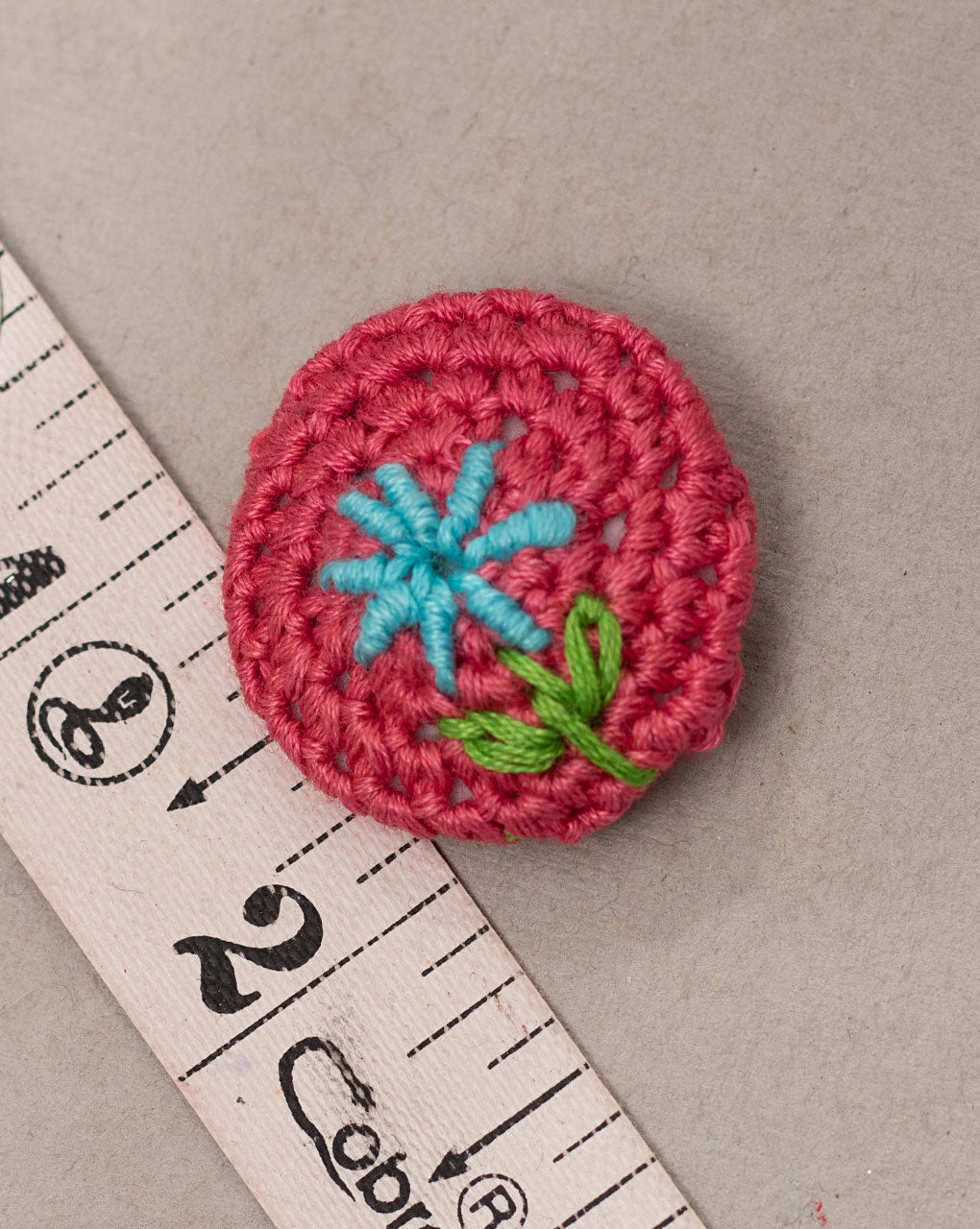 Floral Crochet Hand Embroidered Button - Fabriclore.com