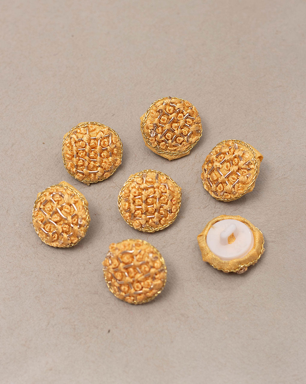French Knot Hand Embroiderd Button - Fabriclore.com