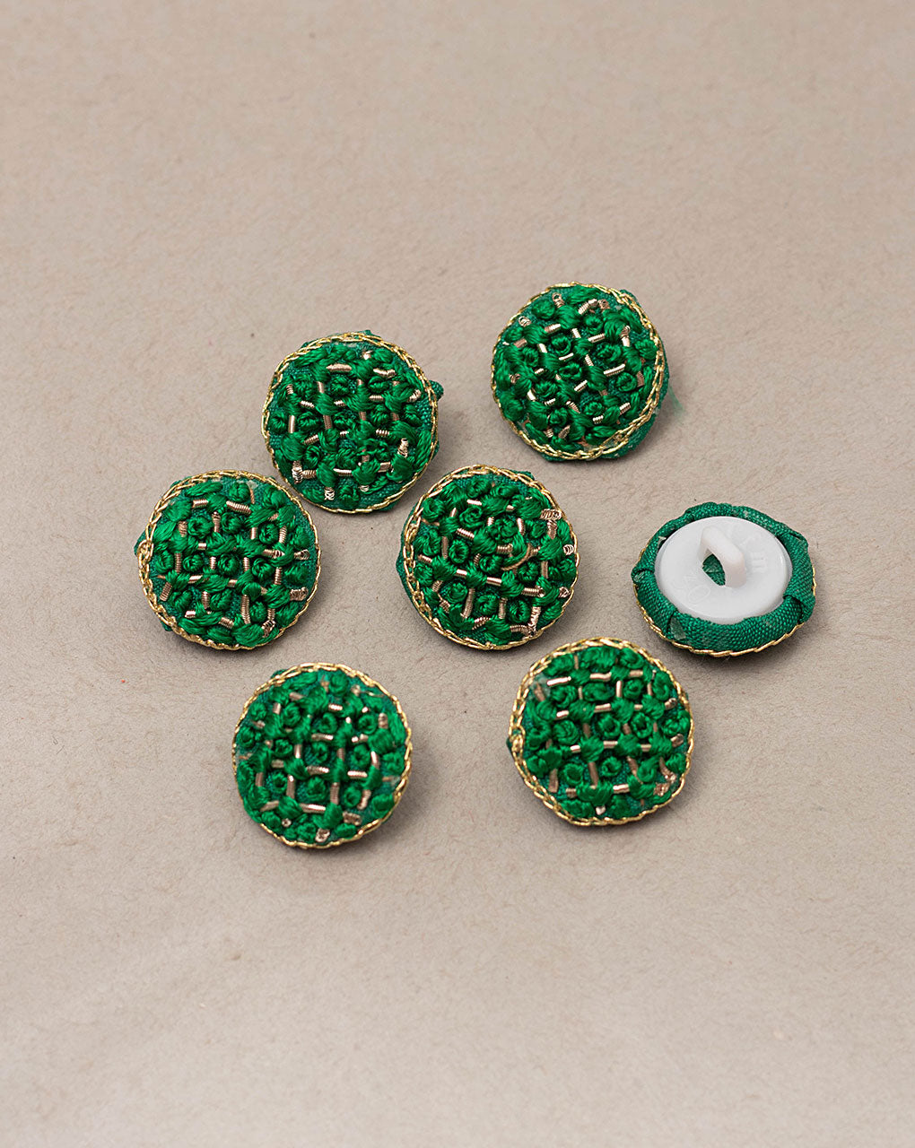 French Knot Hand Embroiderd Button - Fabriclore.com