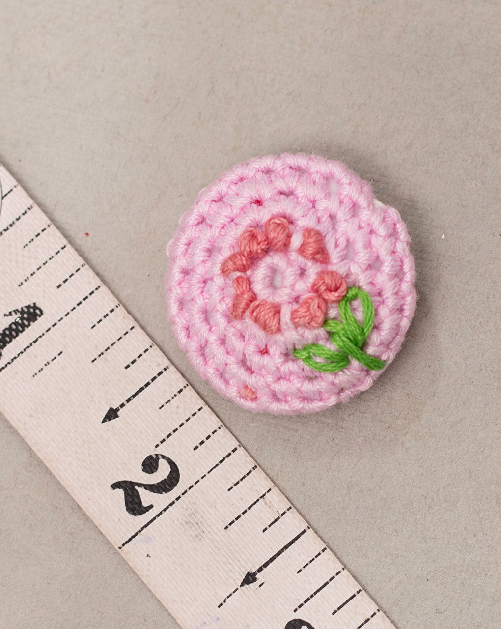 Floral Crochet Hand Embroidered Button - Fabriclore.com