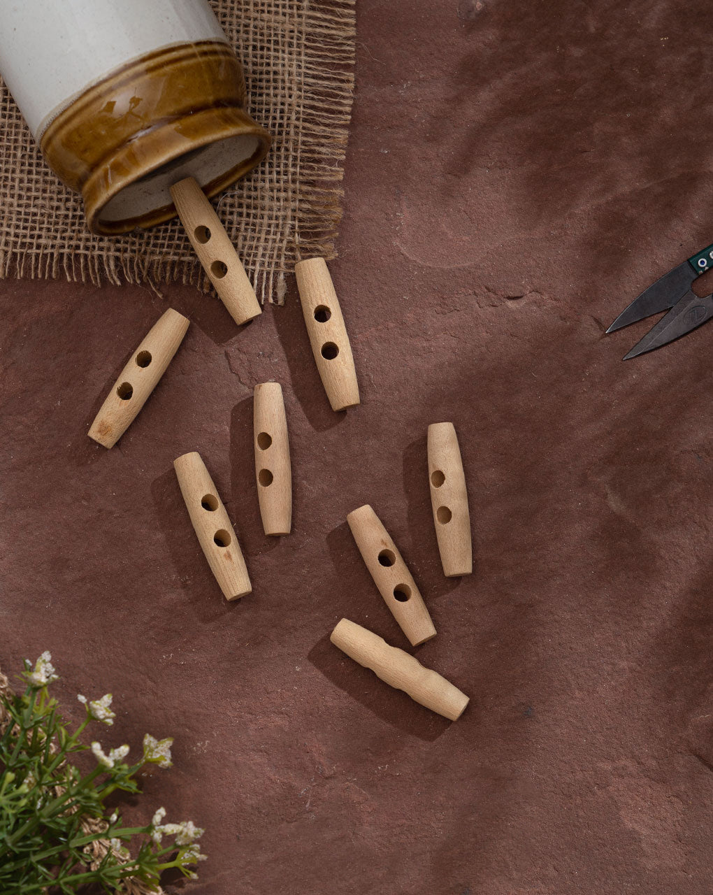 Hand Crafted Wooden Toggle Button - Fabriclore.com
