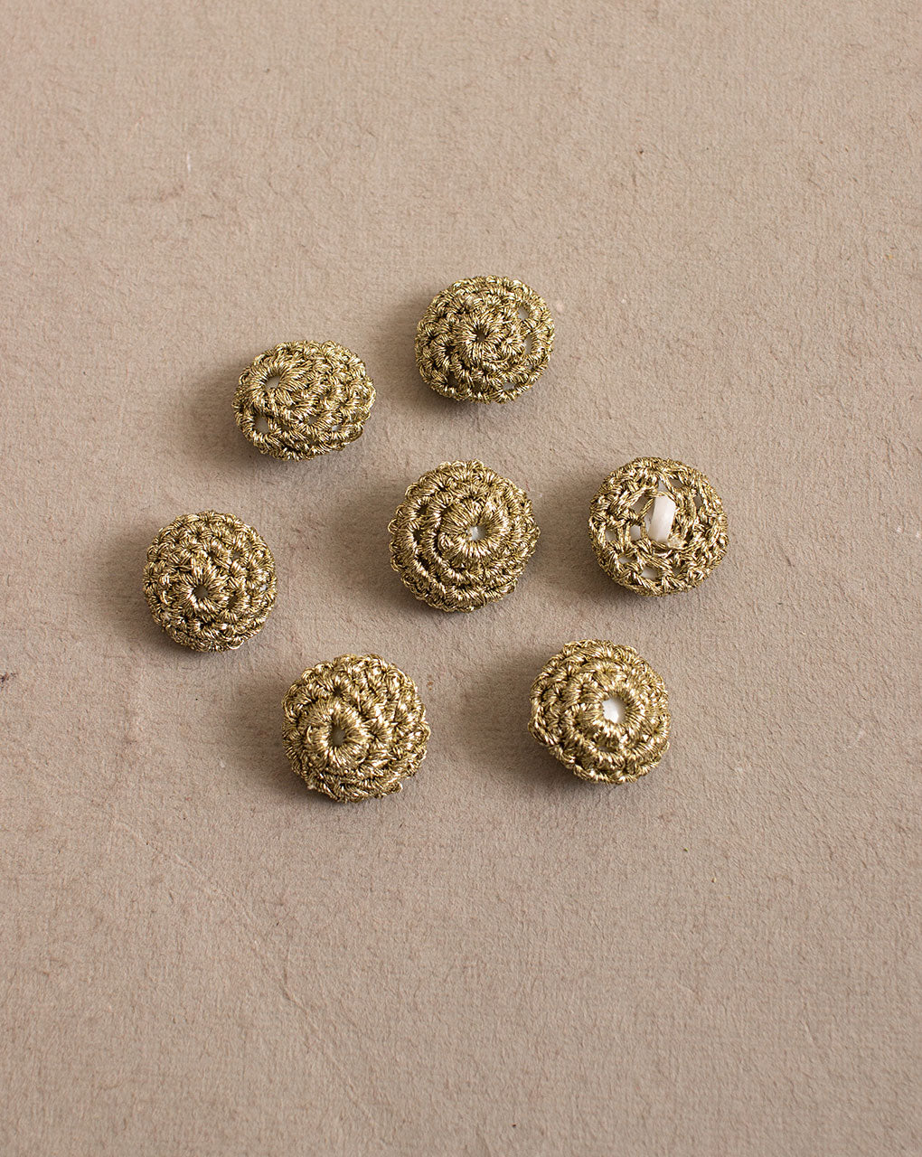 Zari Crochet Hand Embroidered Button ( Single Piece ) - Fabriclore.com