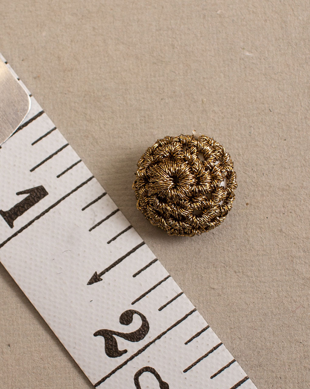 Zari Crochet Hand Embroidered Button ( Single Piece ) - Fabriclore.com