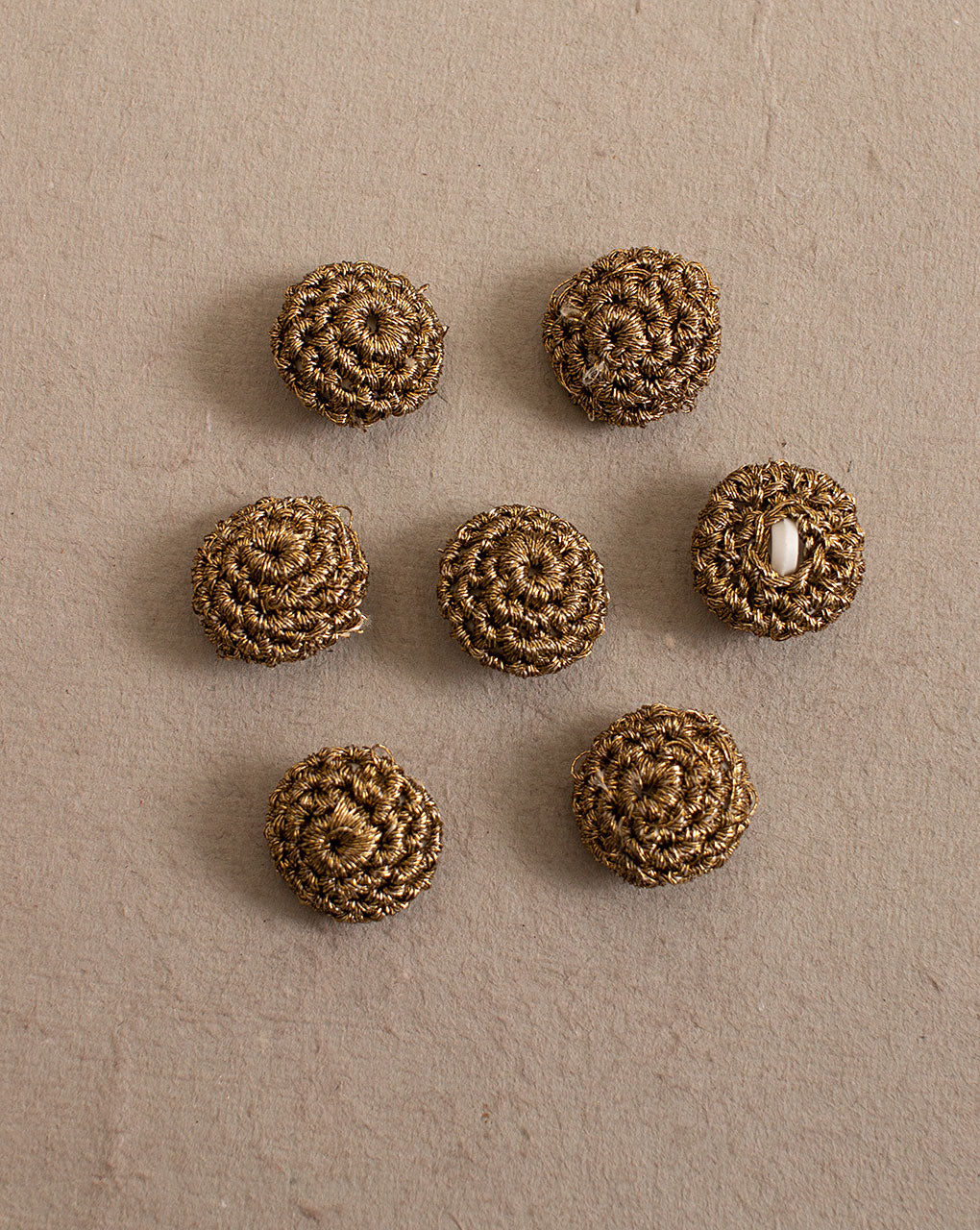 Zari Crochet Hand Embroidered Button ( Single Piece ) - Fabriclore.com