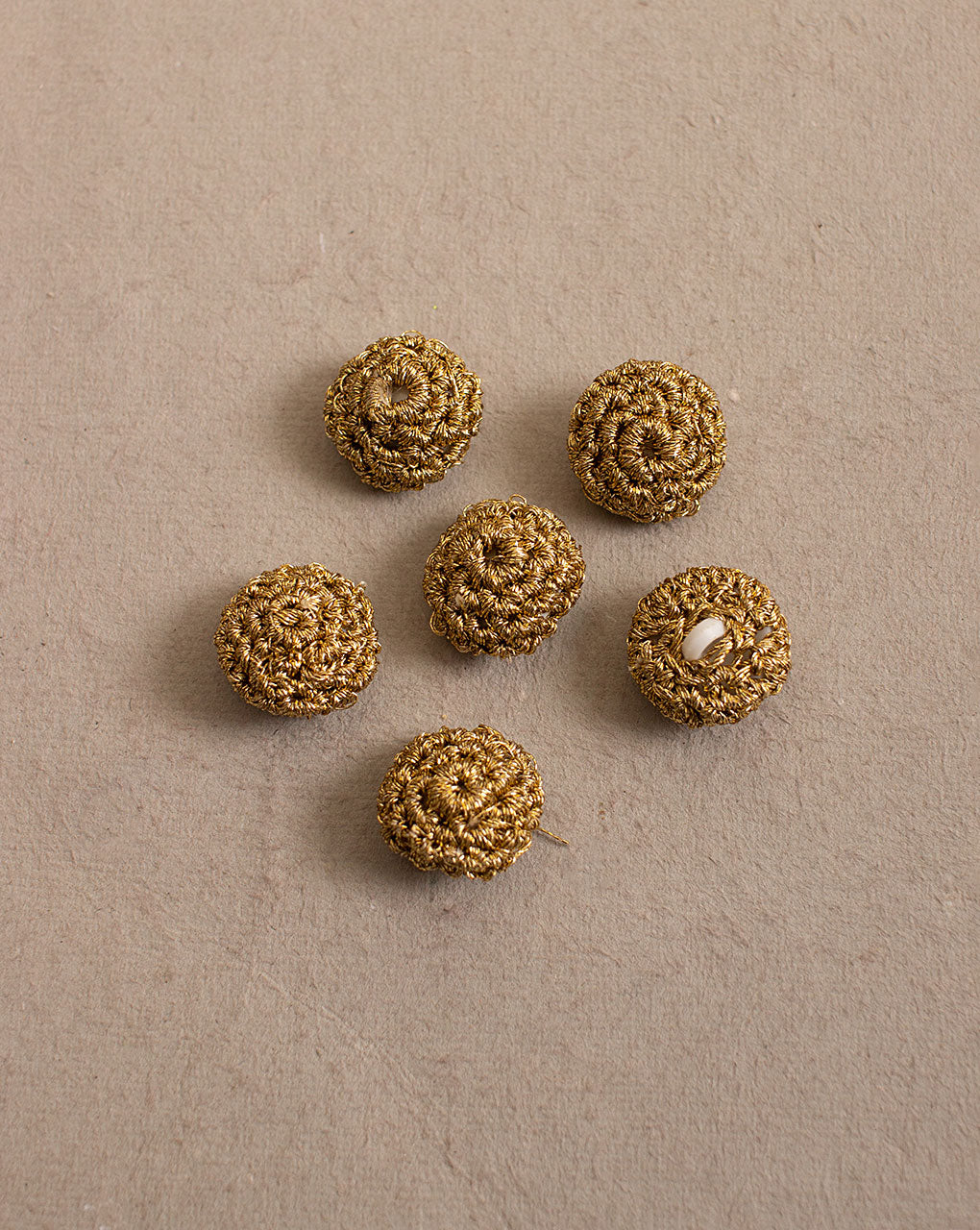 Zari Crochet Hand Embroidered Button ( Single Piece ) - Fabriclore.com