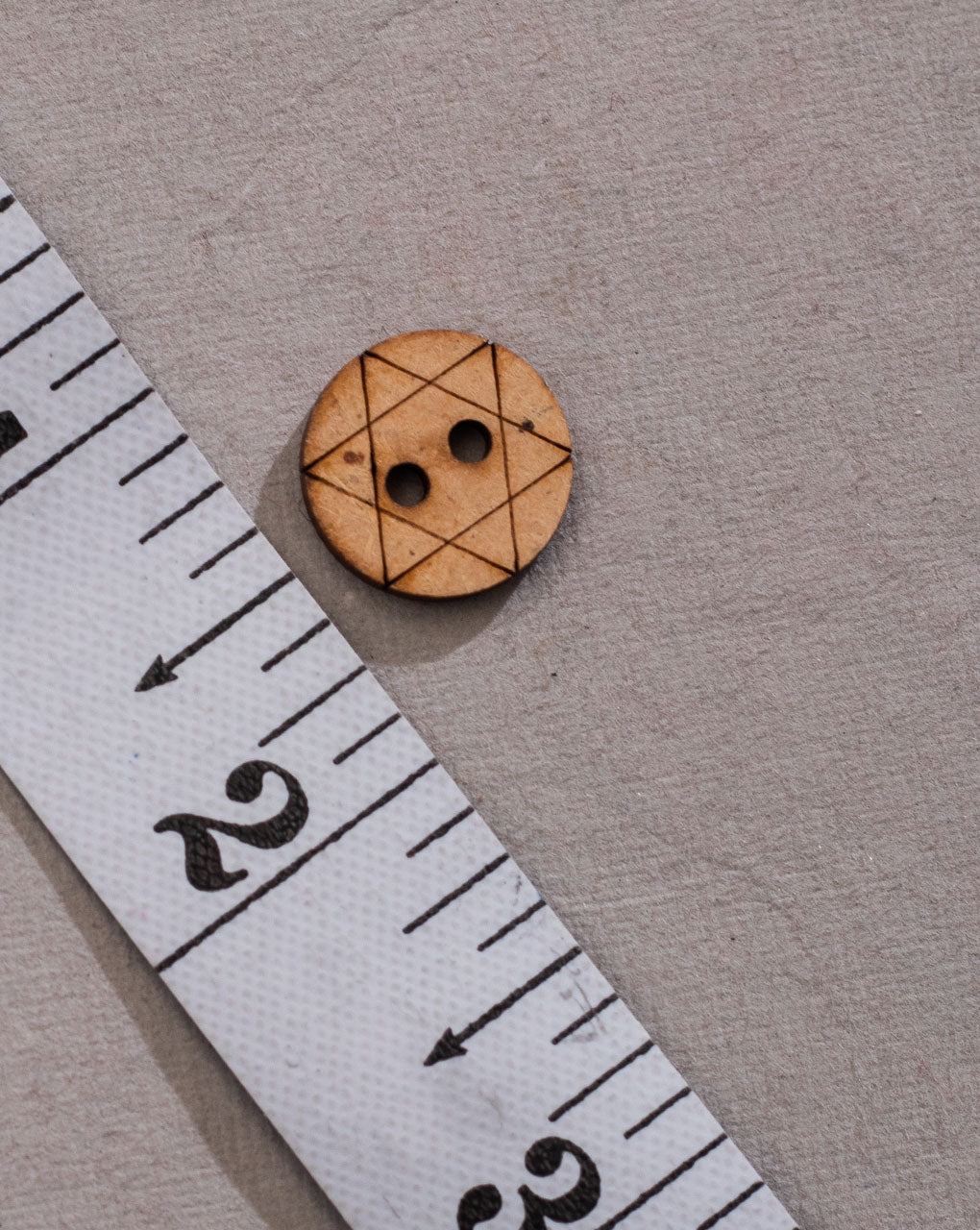 Hand Carved Round Wood Button ( Set Of 6 )