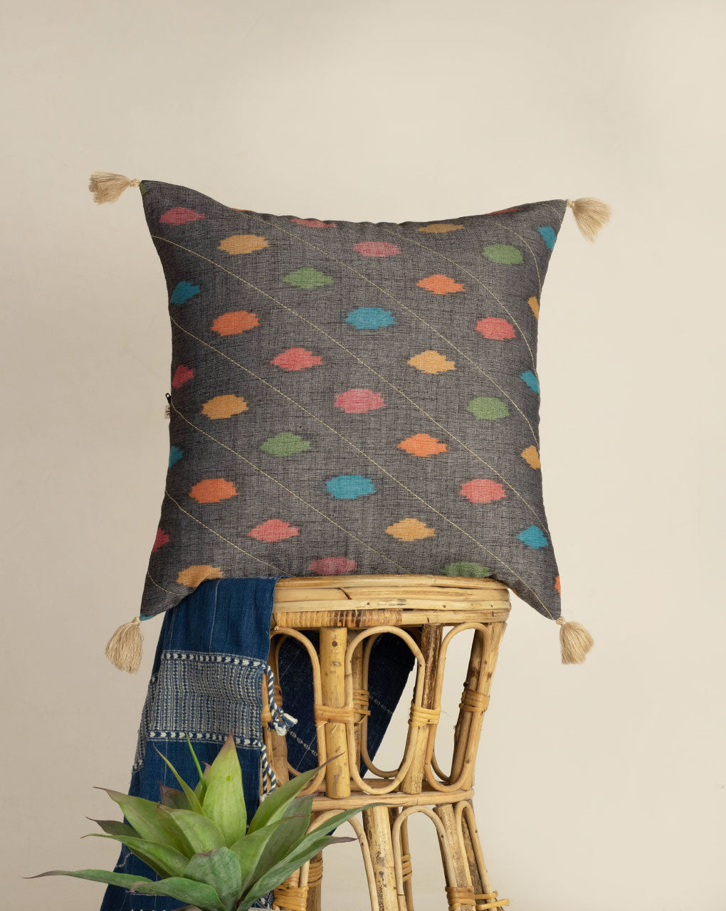 Hand Crafted Rayon Cushion Cover ( 18X18 Inches ) - Fabriclore.com