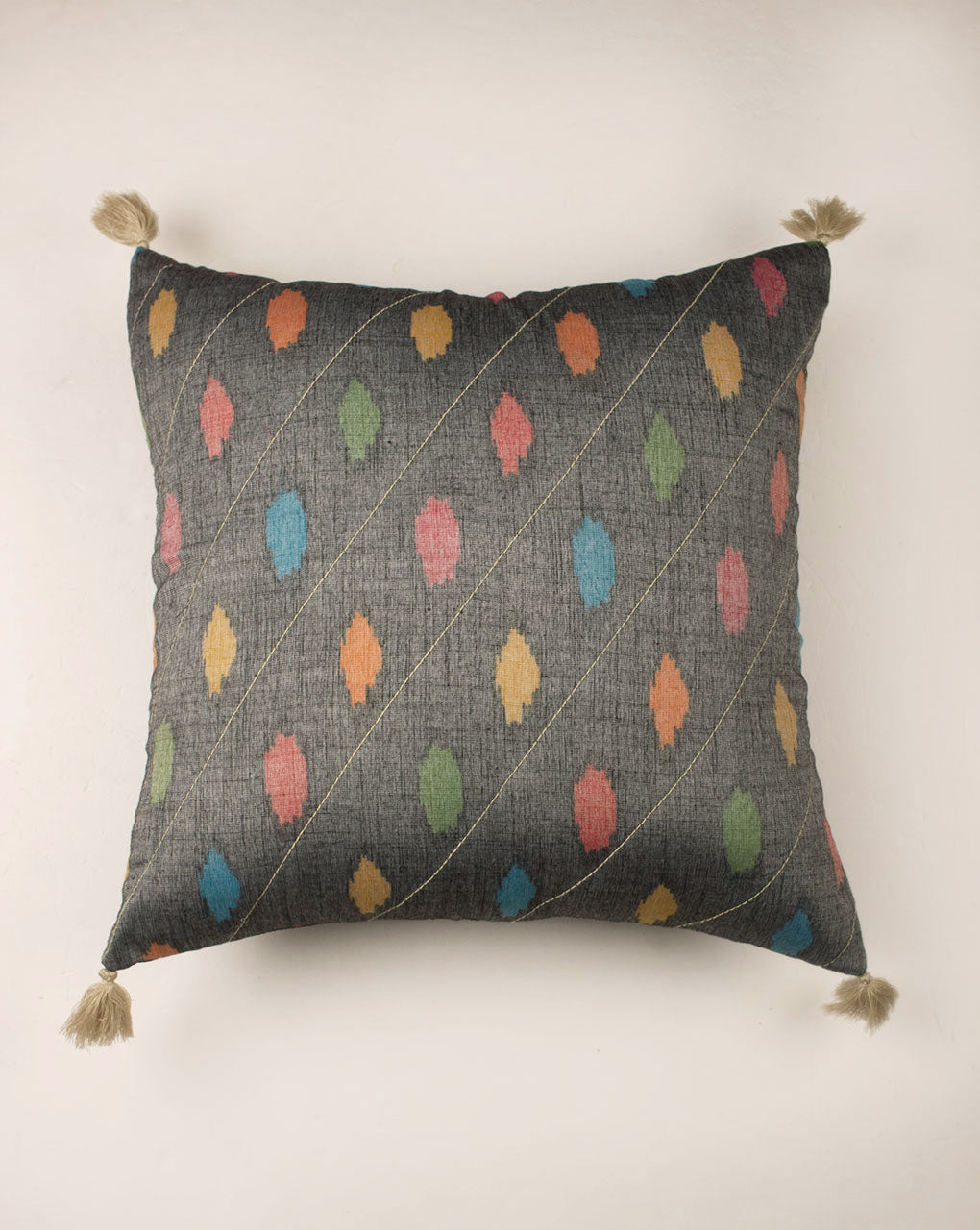 Hand Crafted Rayon Cushion Cover ( 18X18 Inches ) - Fabriclore.com