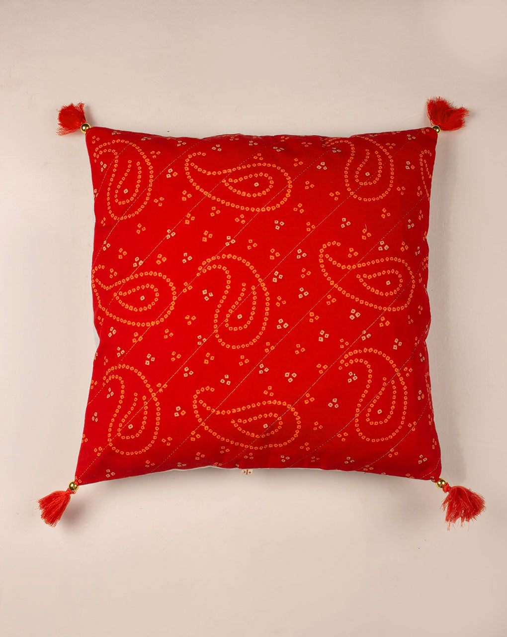 Hand Crafted Cotton Cushion Cover ( 16X16 Inches ) - Fabriclore.com