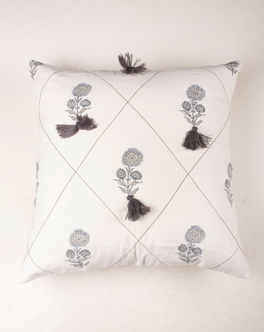 Hand Crafted Cotton Cushion Cover ( 20X20 Inches ) - Fabriclore.com