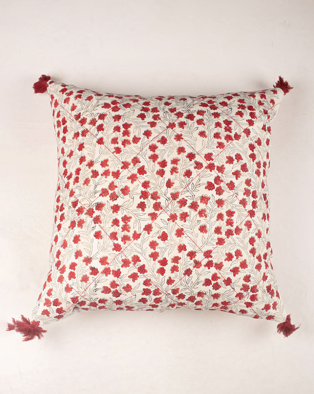 Hand Crafted Cotton Cushion Cover ( 20X20 Inches ) - Fabriclore.com