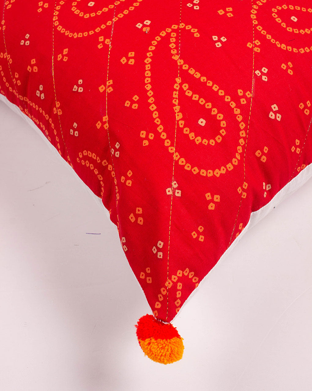 Hand Crafted Cotton Cushion Cover ( 18X18 Inches ) - Fabriclore.com