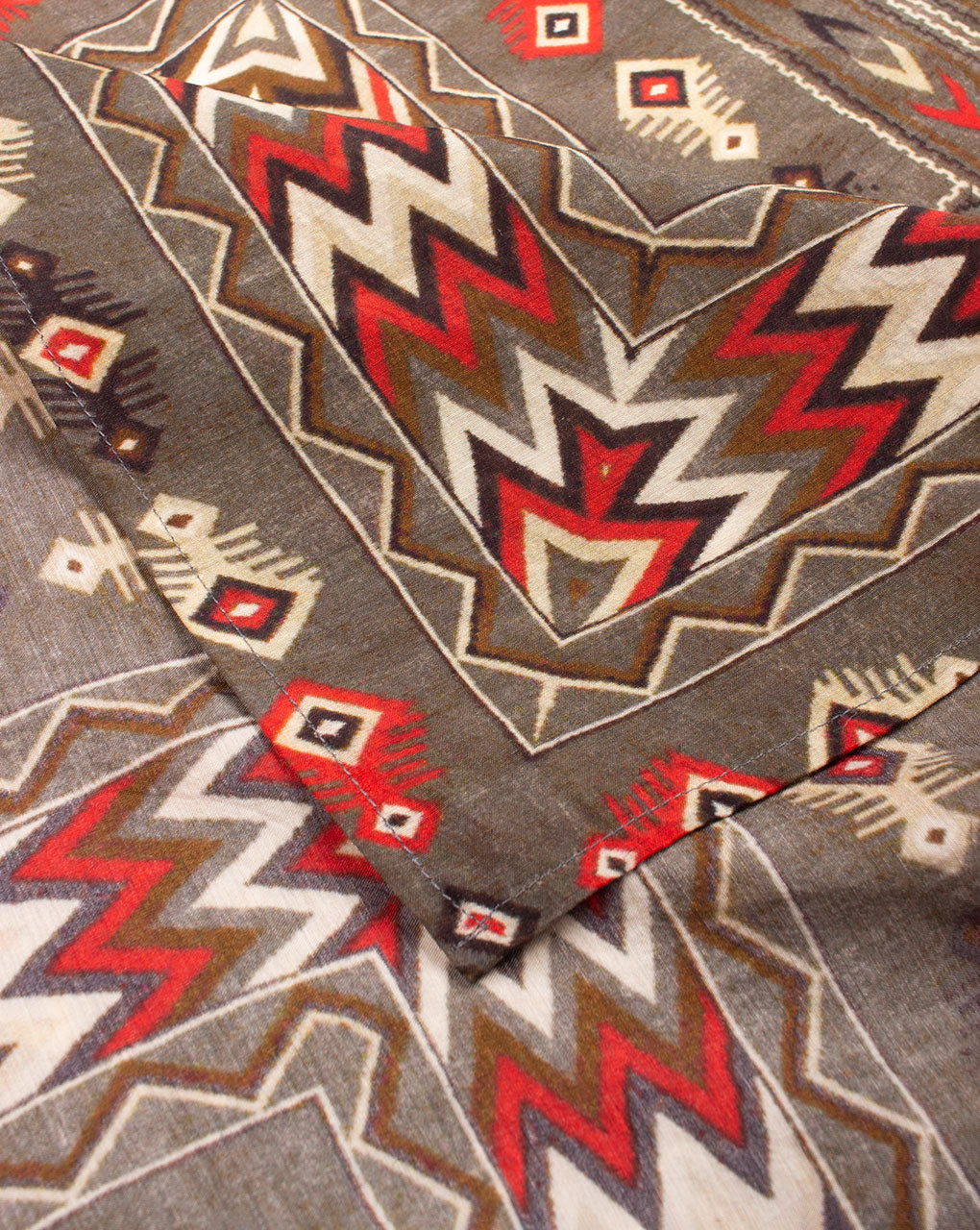 Chevron Exclusive Design Digital Print Bamberg Silk Scarf - Fabriclore.com