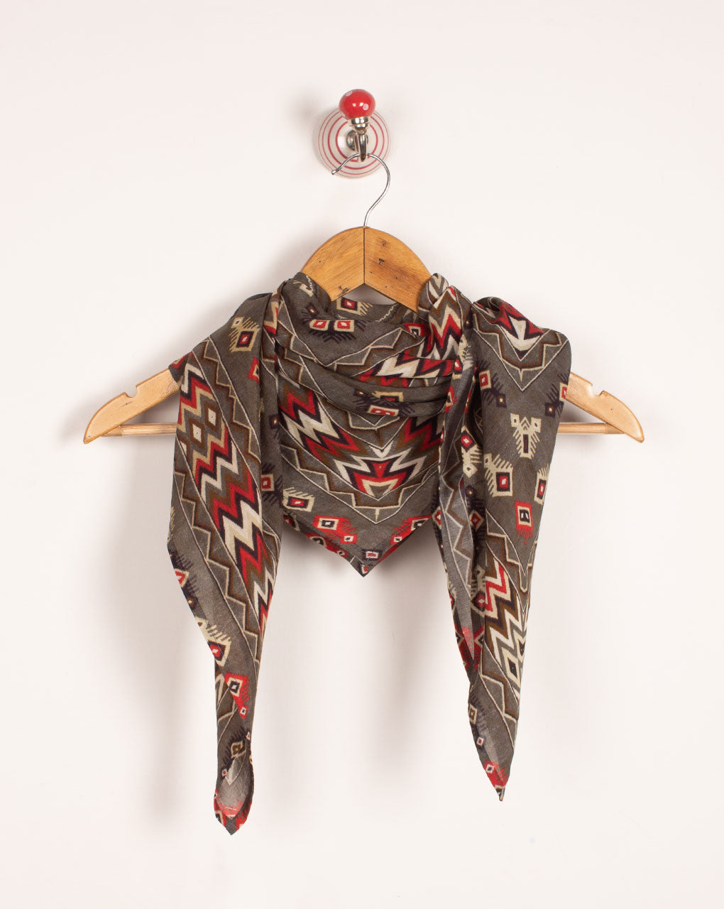 Chevron Exclusive Design Digital Print Bamberg Silk Scarf - Fabriclore.com