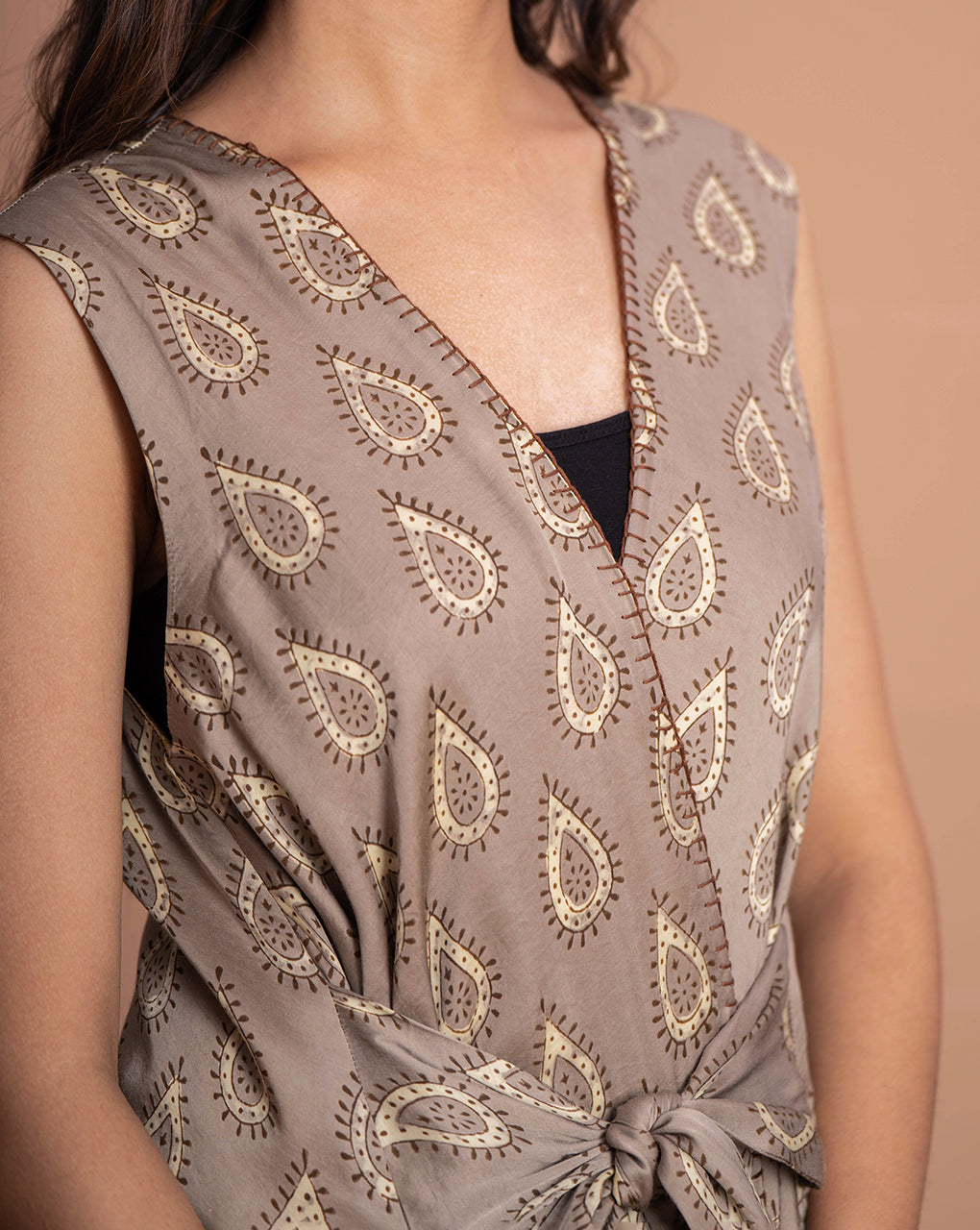 Urvi Reversible Wraparound Dress - Fabriclore.com