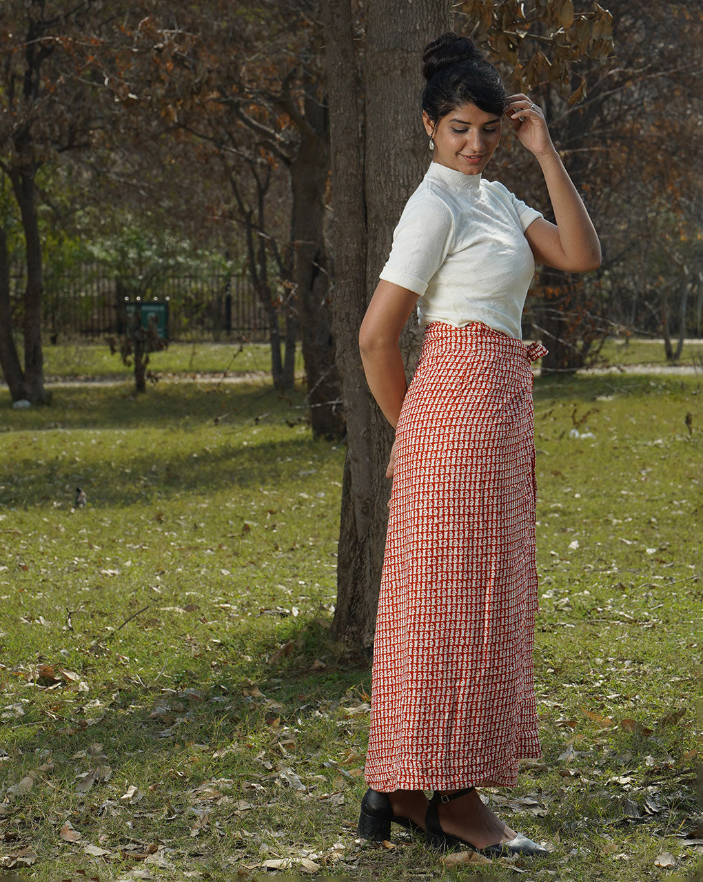 Anahat Wraparound Skirt - Fabriclore.com