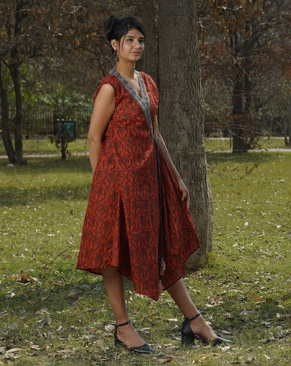 Swetchha Wraparound Dress - Fabriclore.com