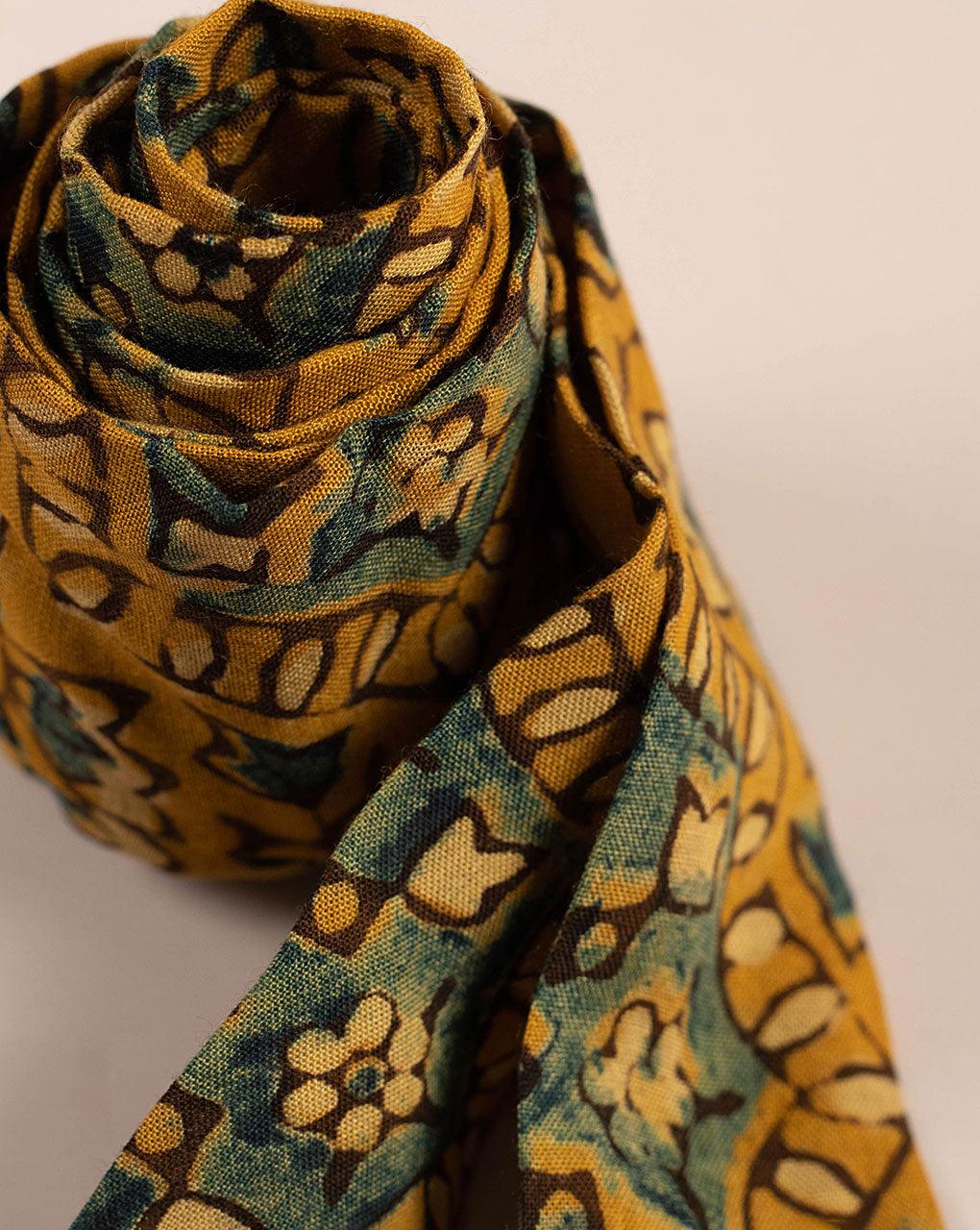 Ajrak Floral Handmade Tie Up Headband - Fabriclore.com