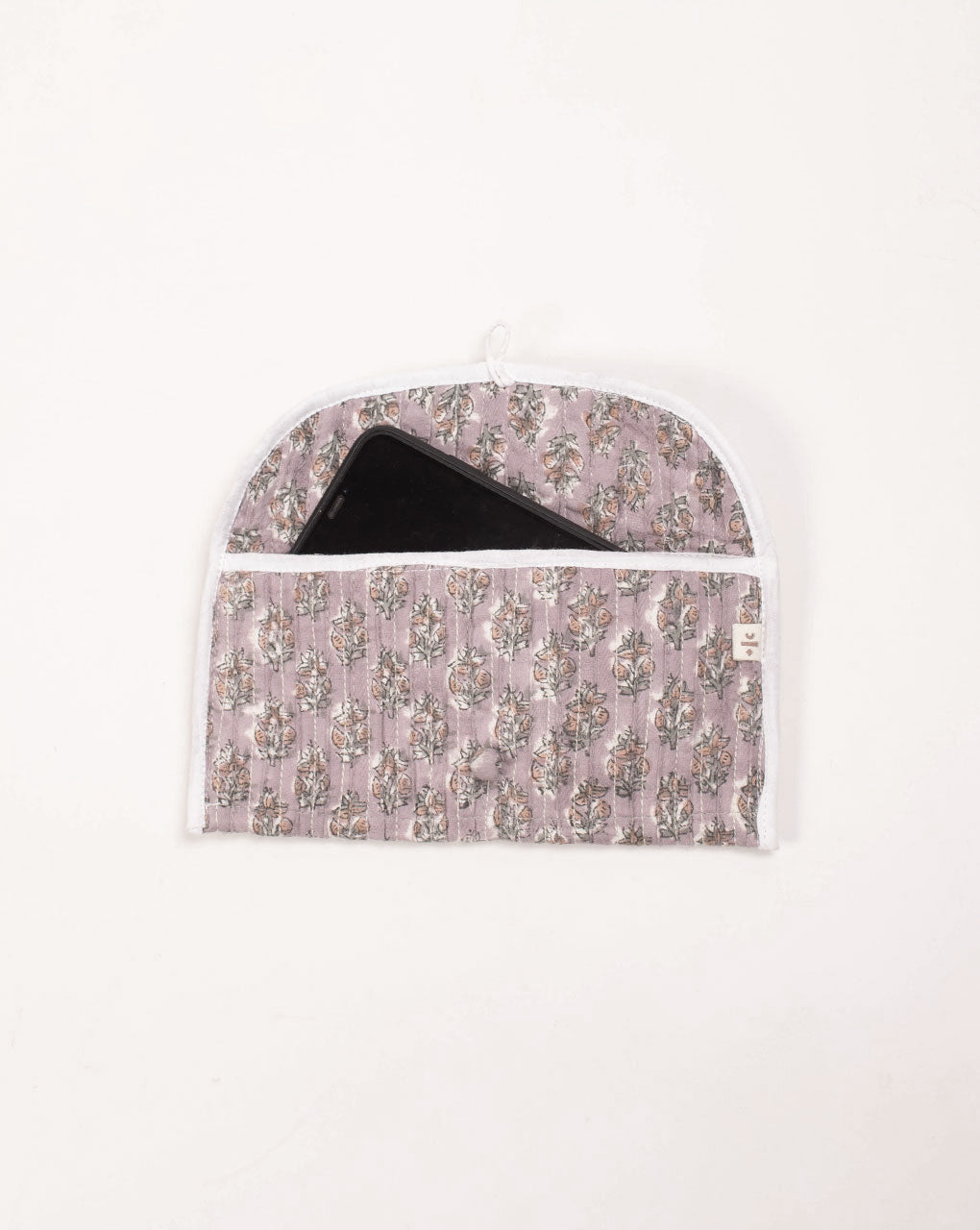 Handcrafted Cotton Quilted Clutch - Fabriclore.com