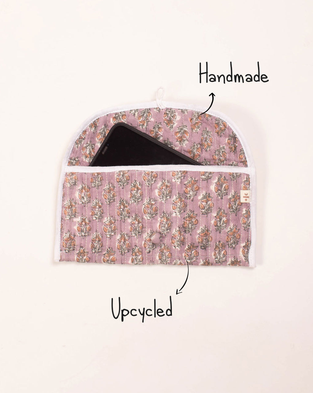 Handcrafted Cotton Quilted Clutch - Fabriclore.com