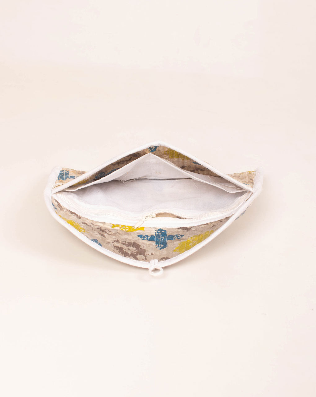 Handcrafted Modal Satin Quilted Clutch - Fabriclore.com
