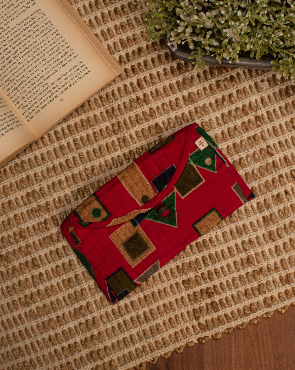 Handcrafted Rayon Quilted Clutch - Fabriclore.com