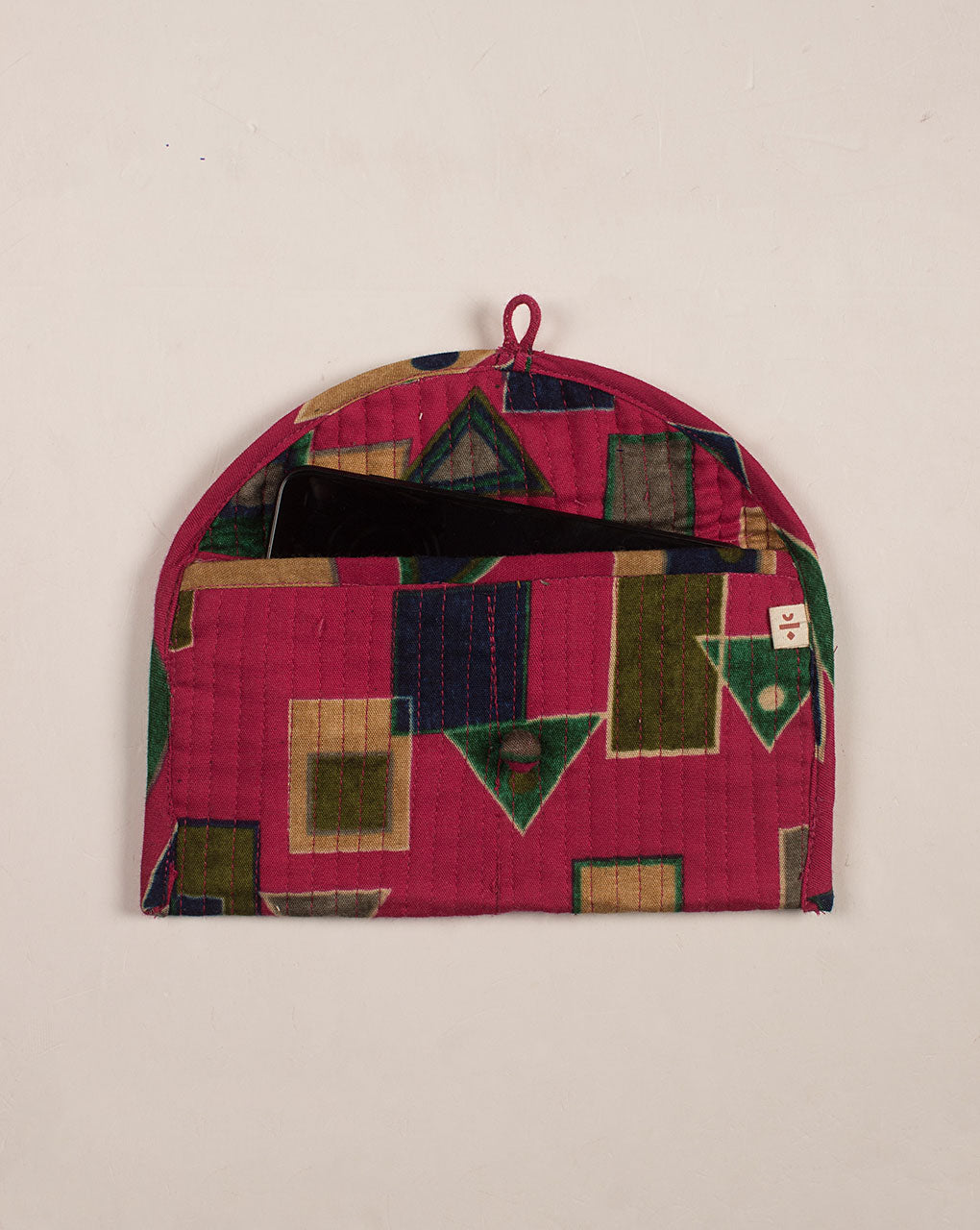 Handcrafted Rayon Quilted Clutch - Fabriclore.com