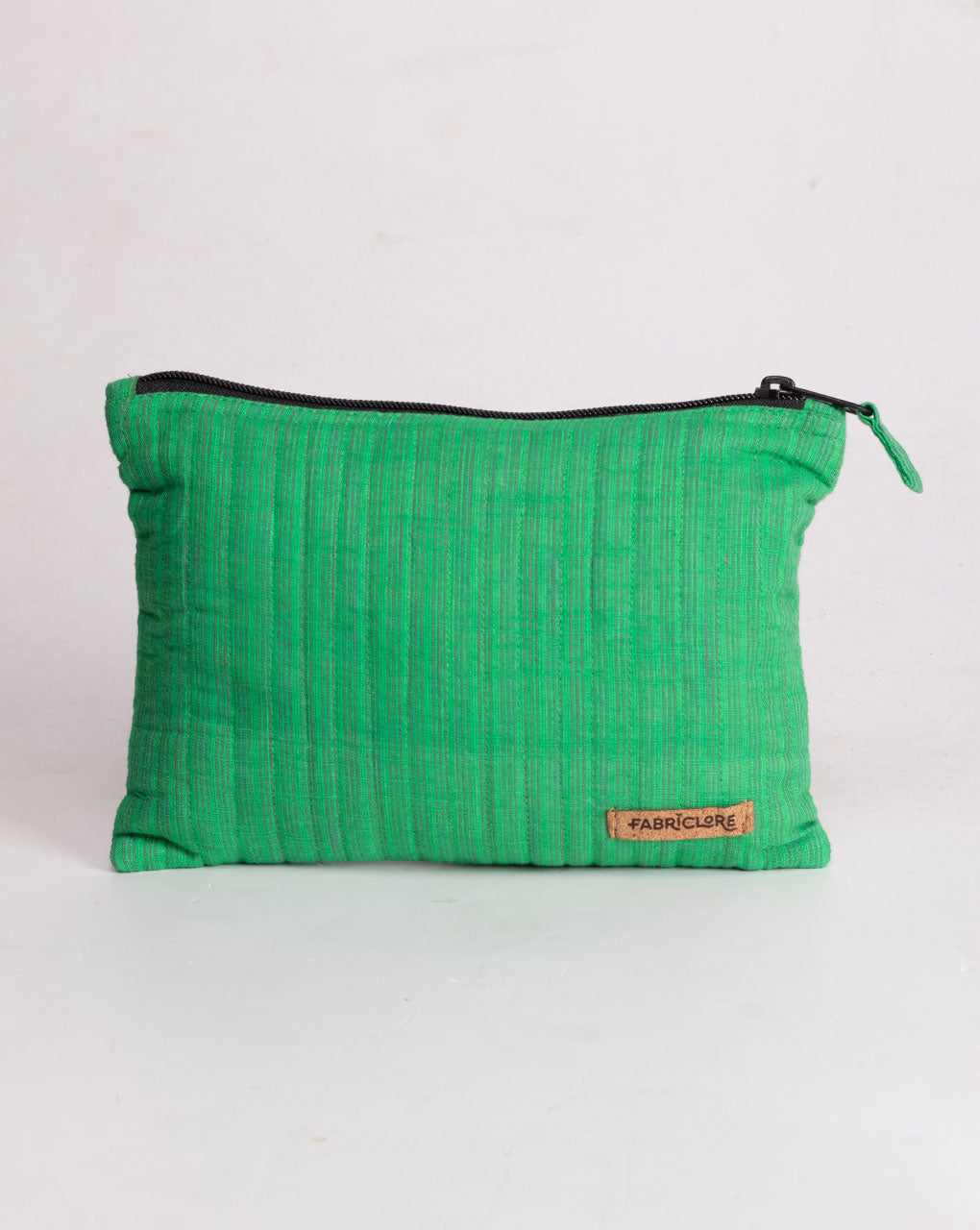 Upcycled Loom Textured Stripes Pouch - Fabriclore.com