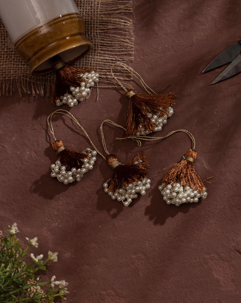 Bead Drop Handmade Thread Tassel - Fabriclore.com
