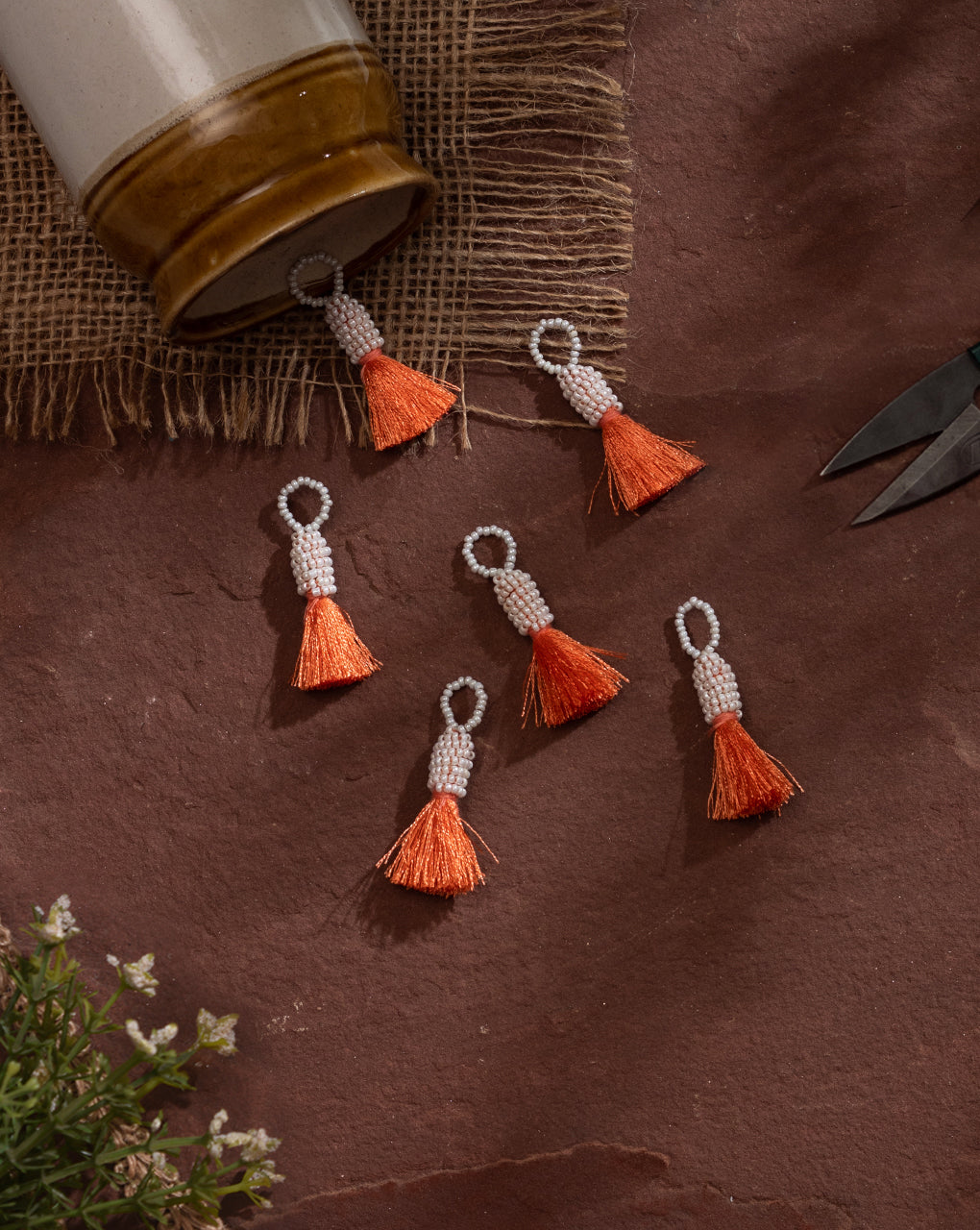 Beaded Jhumka Handmade Tassel - Fabriclore.com