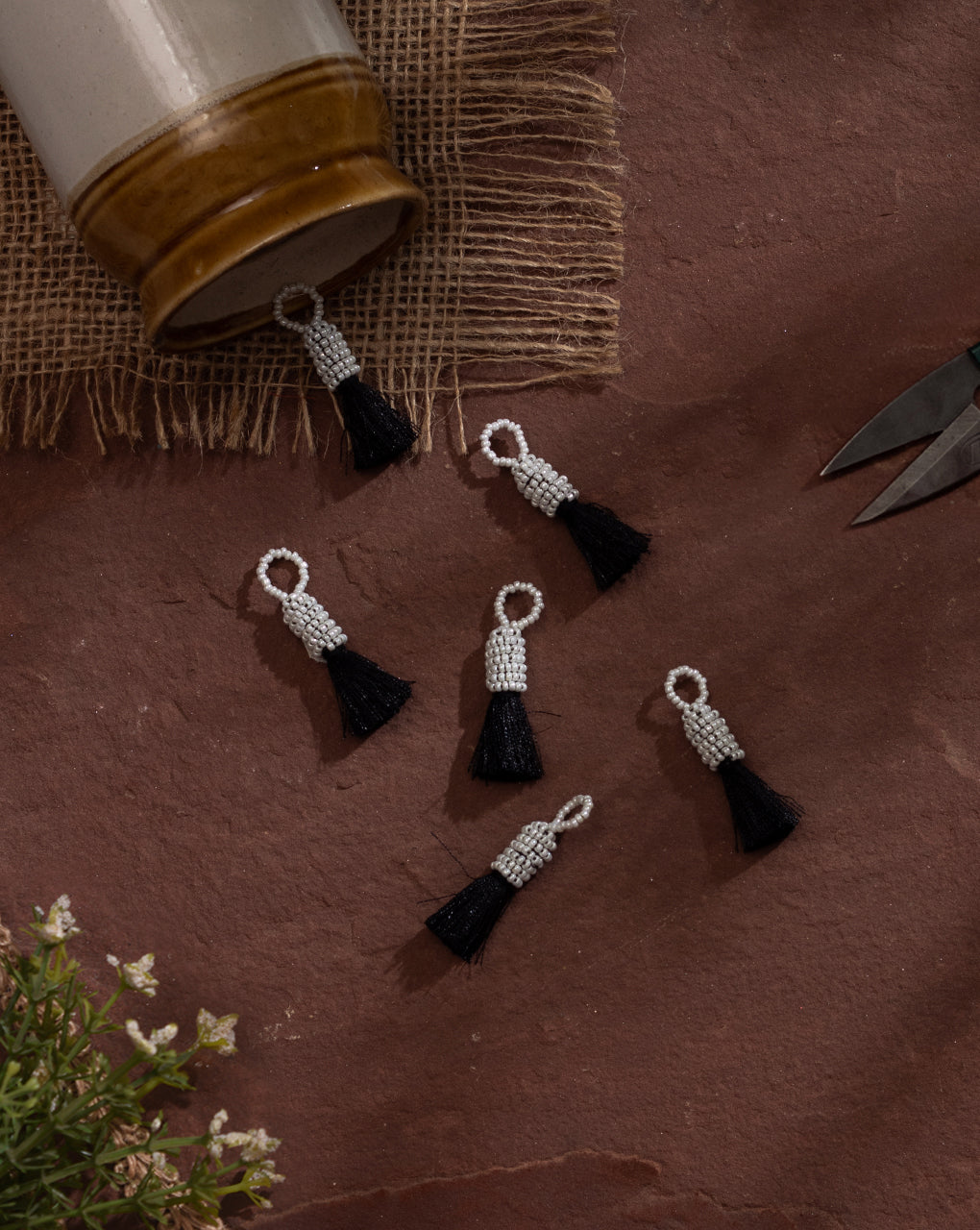 Beaded Jhumka Handmade Tassel - Fabriclore.com