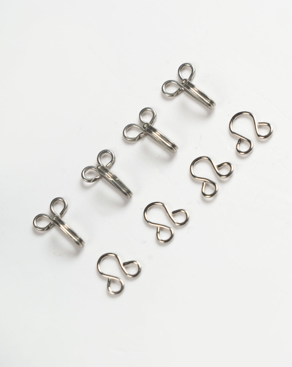 Silver Metal Hook-Eye ( Set Of 20 ) - Fabriclore.com