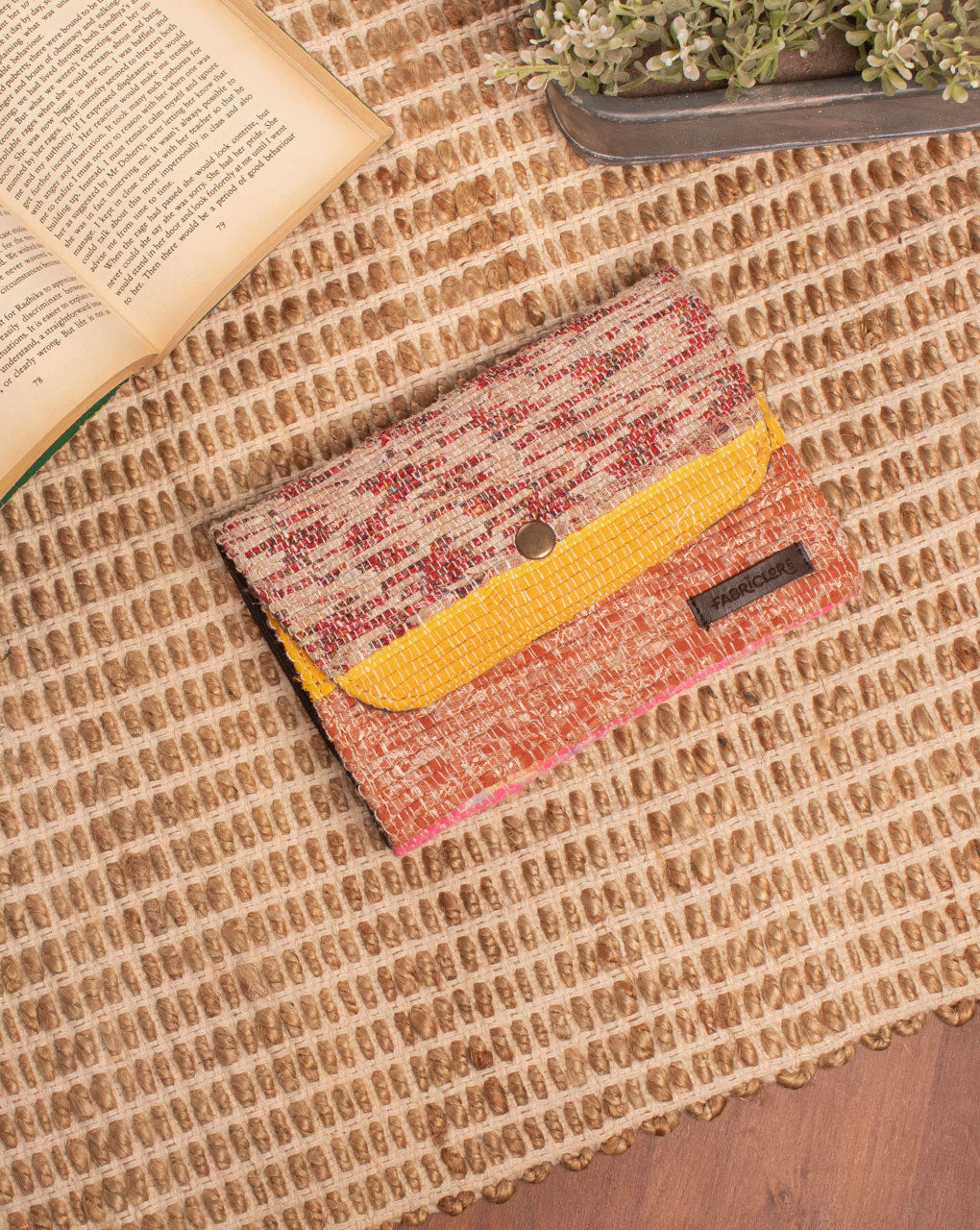 Handcrafted Rug Clutch - Fabriclore.com