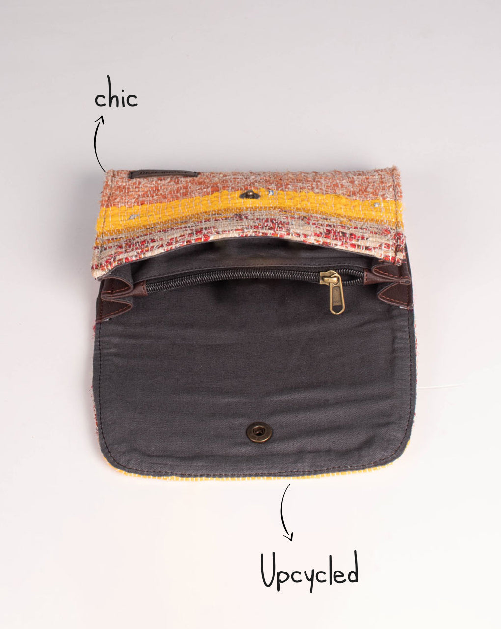 Handcrafted Rug Clutch - Fabriclore.com