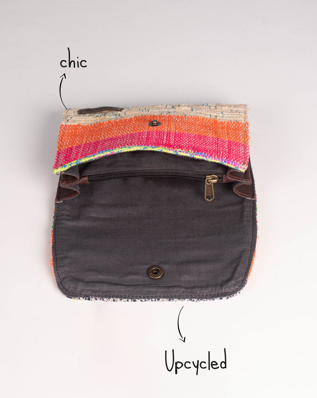 Handcrafted Rug Clutch - Fabriclore.com