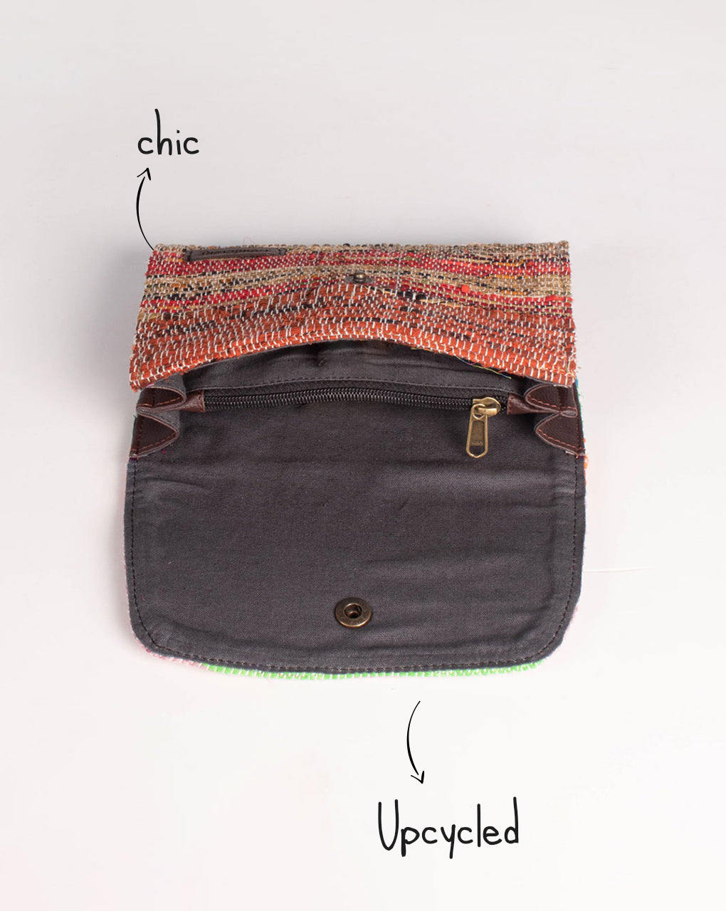 Handcrafted Rug Clutch - Fabriclore.com