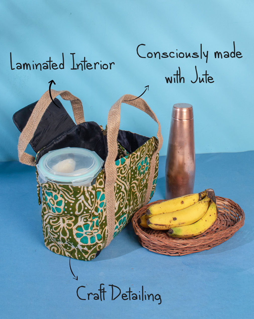 Multi-Utility Batik Lunch Bag - Fabriclore.com
