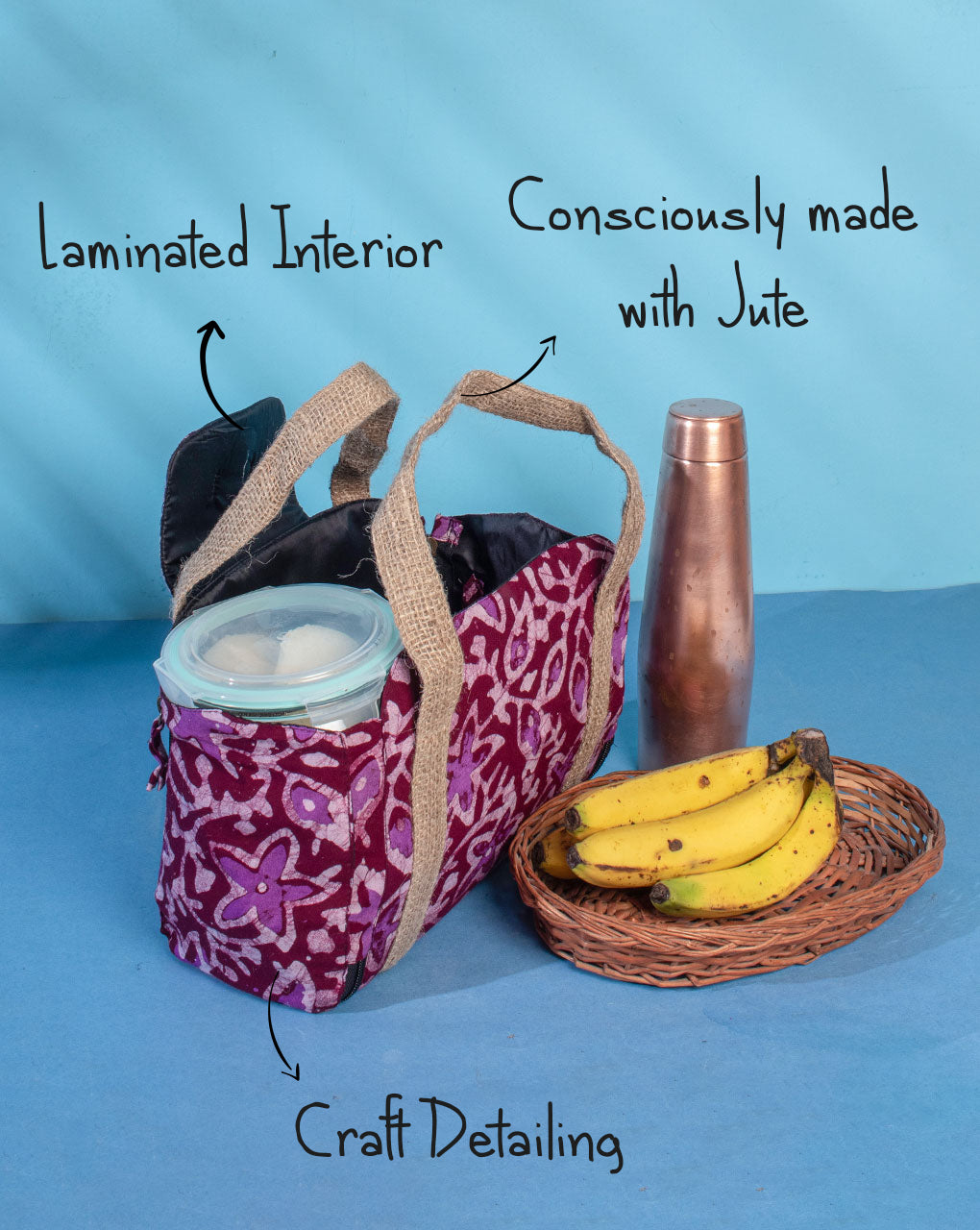 Multi-Utility Batik Lunch Bag - Fabriclore.com