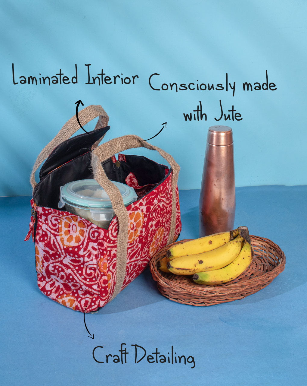 Multi-Utility Batik Lunch Bag - Fabriclore.com