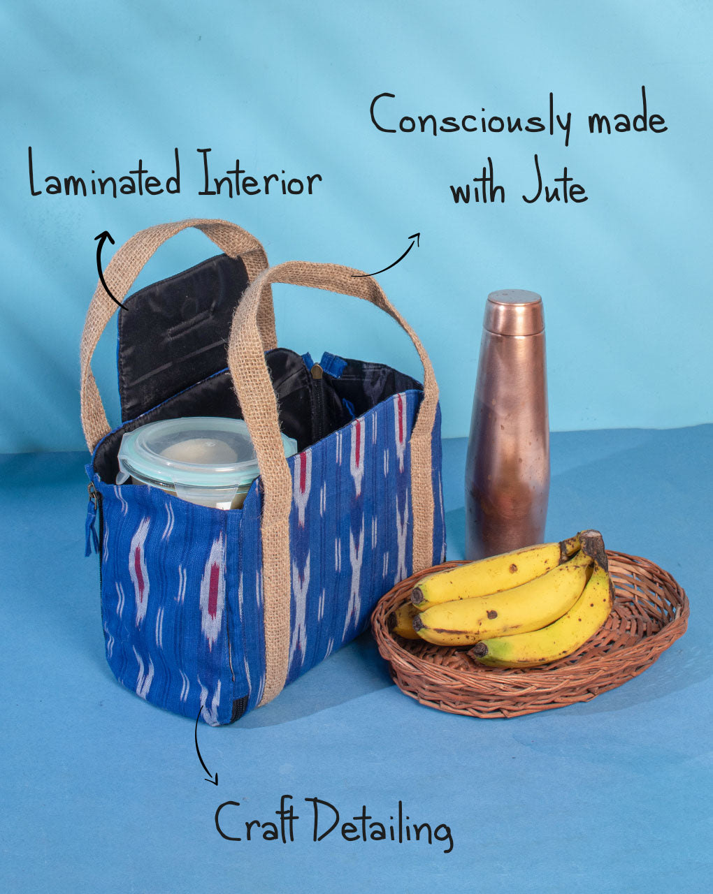 Multi-Utility Ikat Lunch Bag - Fabriclore.com